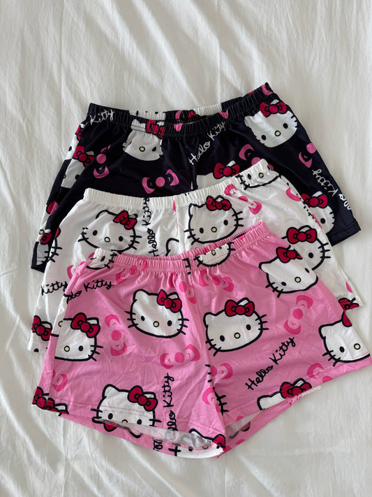 Hellokitty Pajama Shorts Elastic Waist Cute Pj Sleep Lounge Shorts