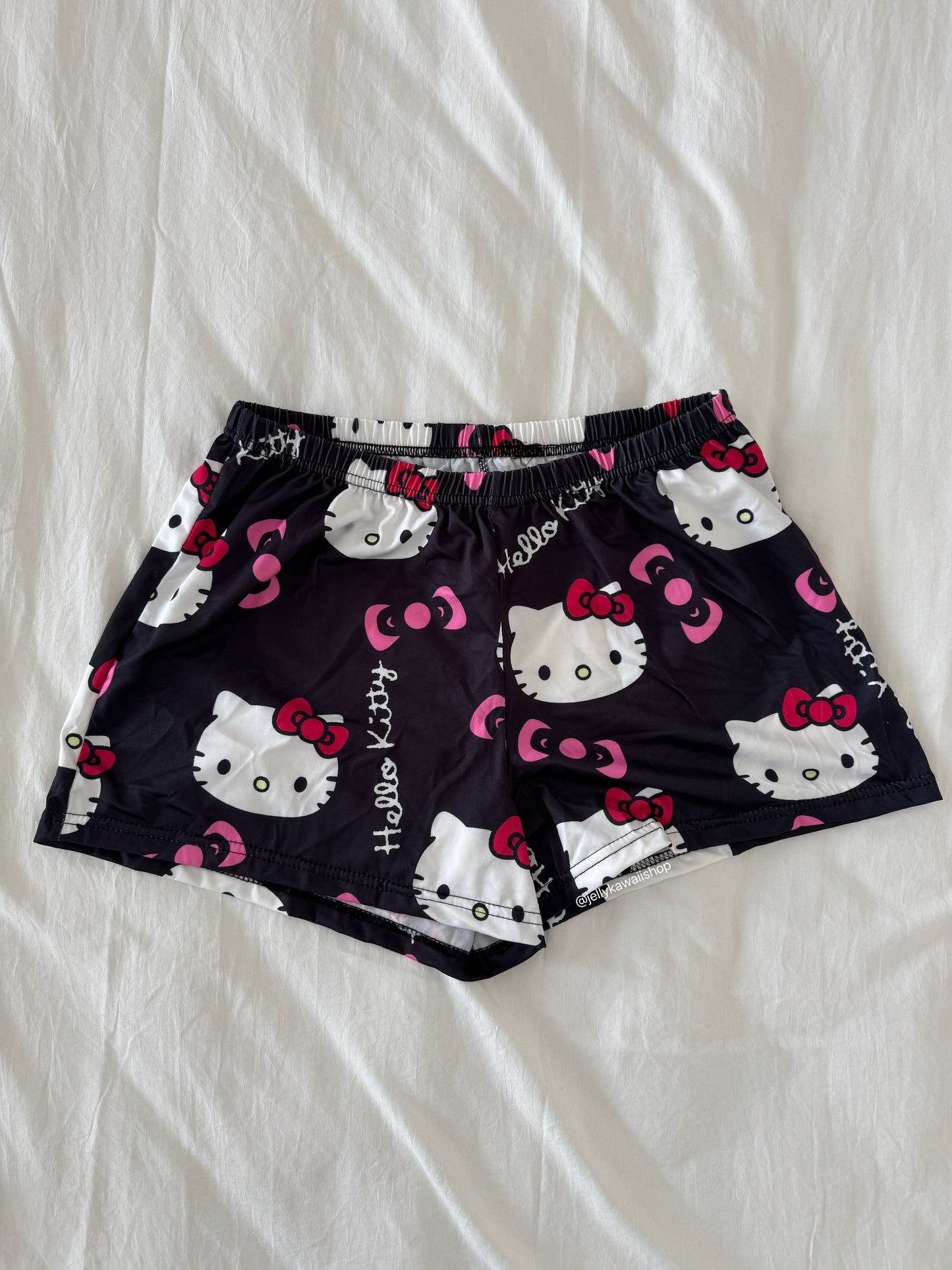 Hellokitty Pajama Shorts Elastic Waist Cute Pj Sleep Lounge Shorts