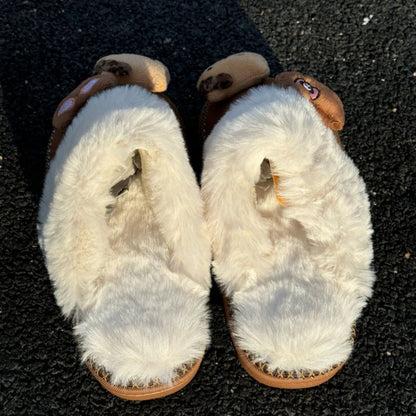 Hellokitty Fuzzy Memory Foam Slippers
