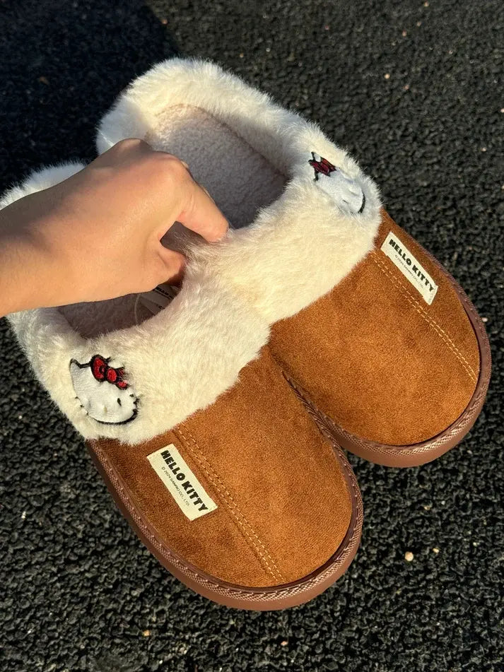 Hellokitty Fuzzy Memory Foam Slippers