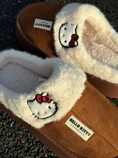 Hellokitty Fuzzy Memory Foam Slippers