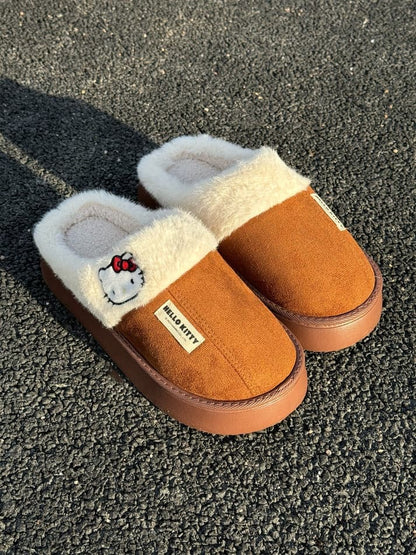 Hellokitty Fuzzy Memory Foam Slippers