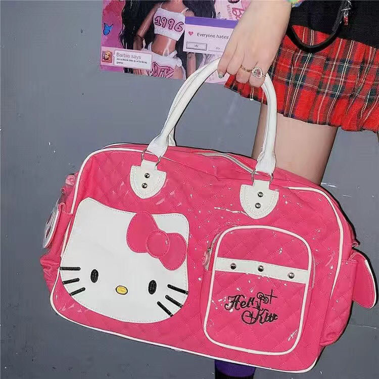 Hellokitty Weekender Bag PU Travel Tote Bag Gym Duffel Bag