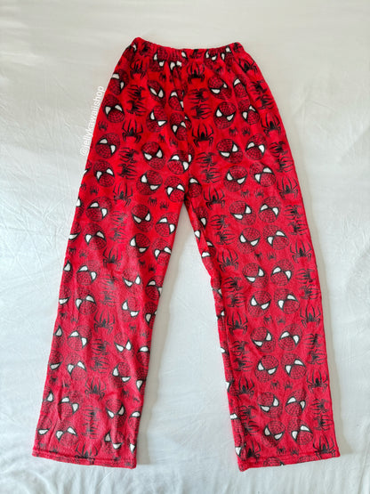 Hellokitty Spiderman Plush Pajama Pants Soft Fluffy Fleece Warm Pjs Bottoms Sleepwear Comfy Fuzzy Lounge Pants