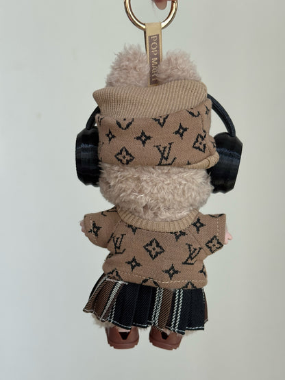 Headphone Set 17cm Labubu Clothes Set(NO DOLL)  Accessories Suit Cute Clothes for Labubu Dress up Unique Style