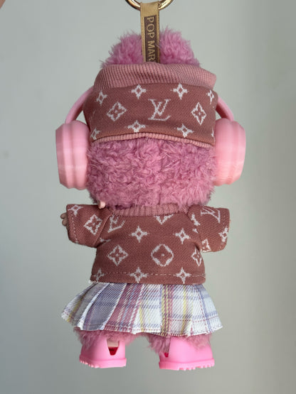 Headphone Set 17cm Labubu Clothes Set(NO DOLL)  Accessories Suit Cute Clothes for Labubu Dress up Unique Style