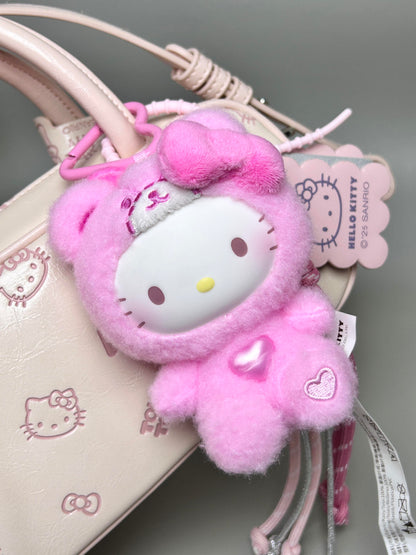 Hello Kitty Teddy Pajama Series Vinyl Plush Keychain Kitty Cat Blind Box Birthday Gift
