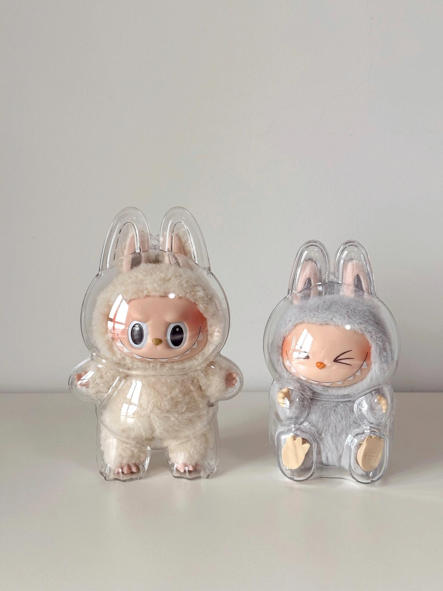 Clear Bag Keychain For 17cm Plush Doll,Hanging Display Case,Protective Case,Plastic PVC Storage Box