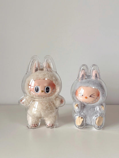 Clear Bag Keychain For 17cm Plush Doll,Hanging Display Case,Protective Case,Plastic PVC Storage Box