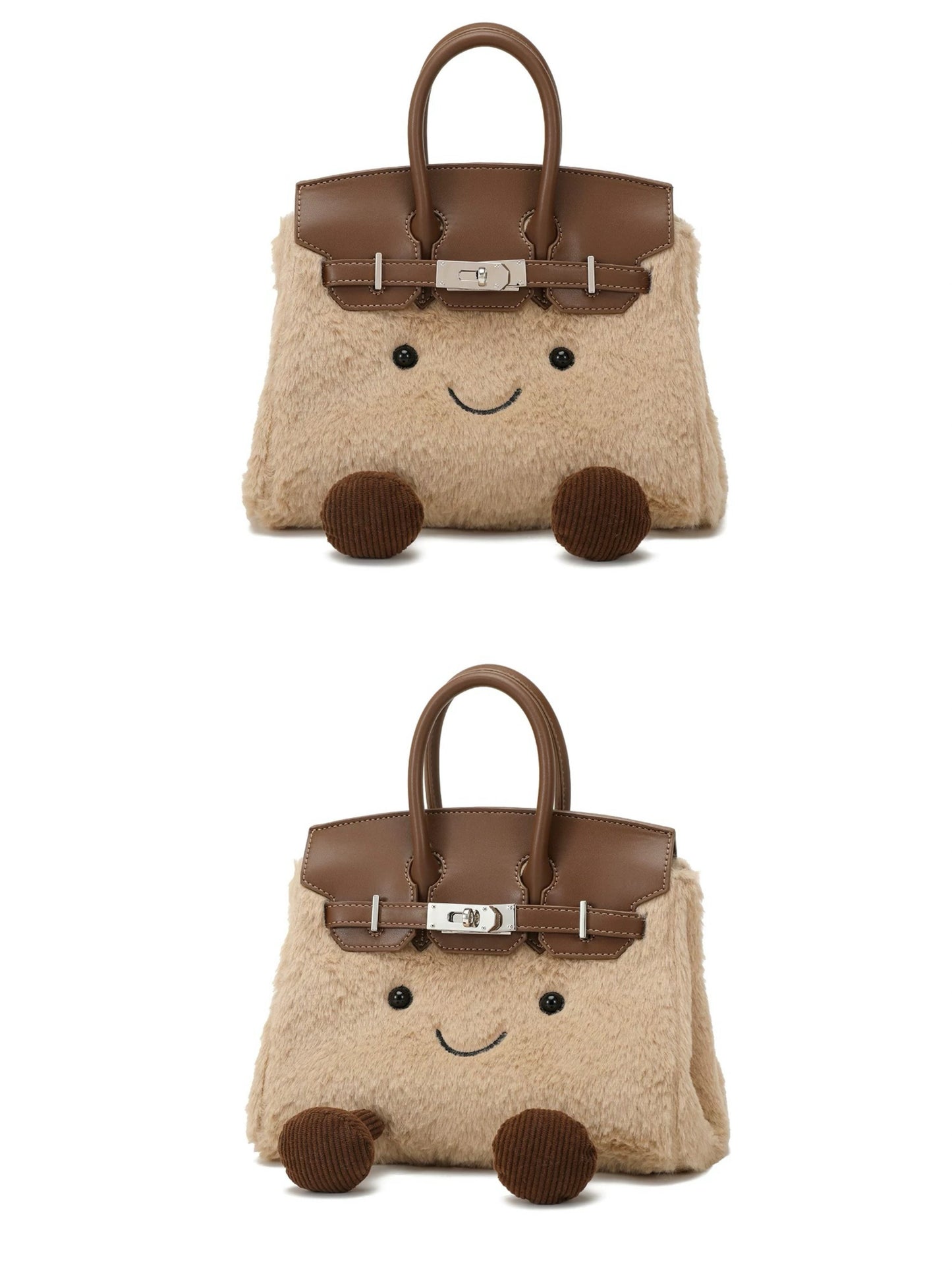 Plush Fluffy Bag Handbags Shoulder Bag Top Handle Satchel Tote Work Bag