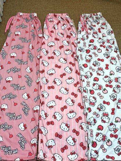 Hellokitty Pants Pajama Cute Soft Long Bottoms Women Pjs Pj Jammies Gift