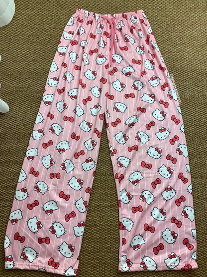 Hellokitty Pants Pajama Cute Soft Long Bottoms Women Pjs Pj Jammies Gift