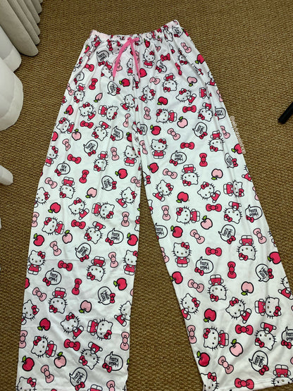 Hellokitty Pants Pajama Cute Soft Long Bottoms Women Pjs Pj Jammies Gift