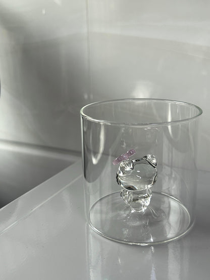 3D Hellokitty Glasses Drinking Glasses Coffee Cup