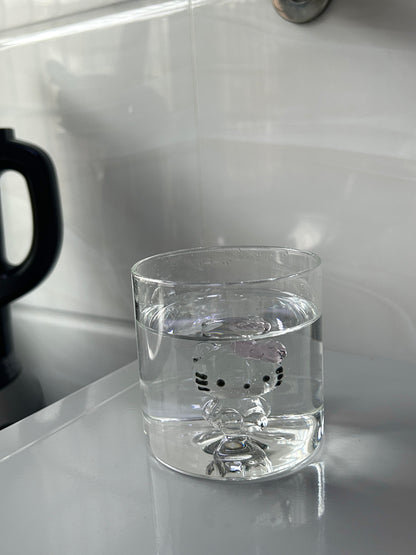 3D Hellokitty Glasses Drinking Glasses Coffee Cup