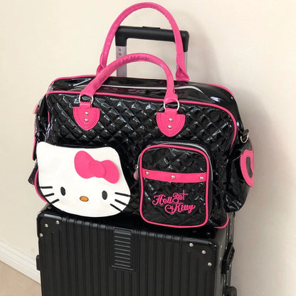 Hellokitty Weekender Bag PU Travel Tote Bag Gym Duffel Bag