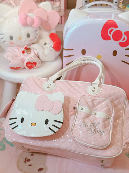 Hellokitty Weekender Bag PU Travel Tote Bag Gym Duffel Bag