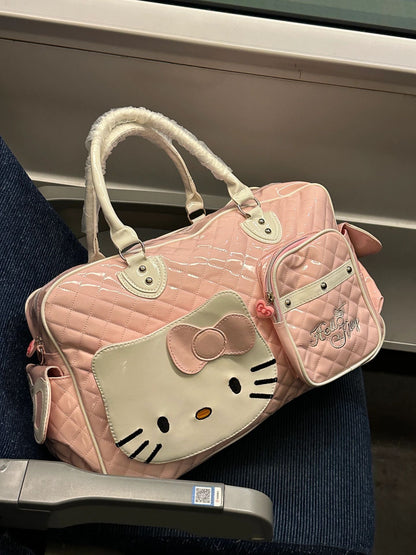Hellokitty Weekender Bag PU Travel Tote Bag Gym Duffel Bag