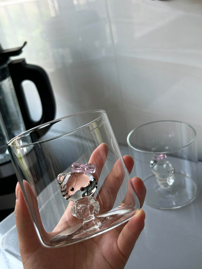 3D Hellokitty Glasses Drinking Glasses Coffee Cup