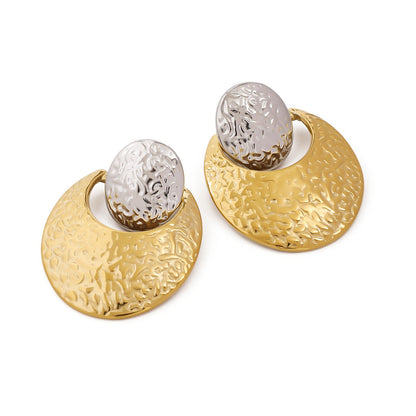 Stainless steel 18k gold-plated earrings