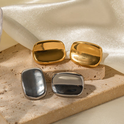 Stainless steel 18k gold-plated earrings