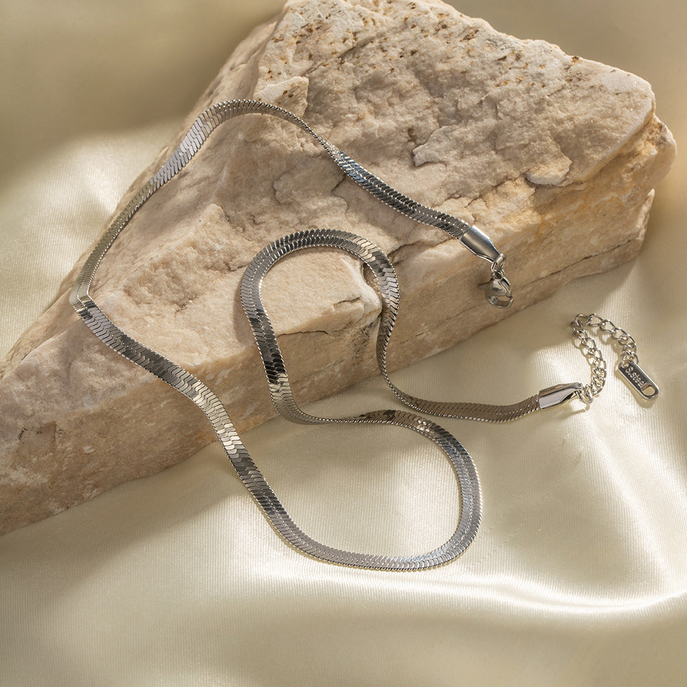 Stainless steel snake bone necklace