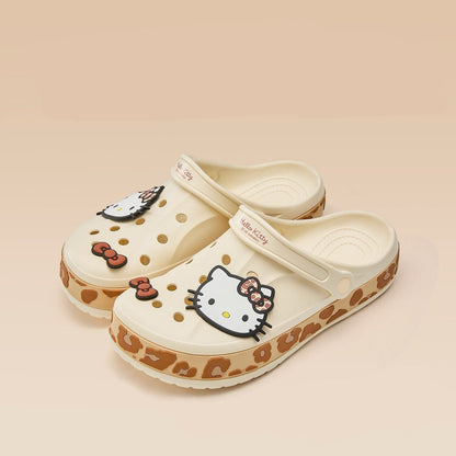 Hello Kitty Leopard-print Clogs Sandal Shoes