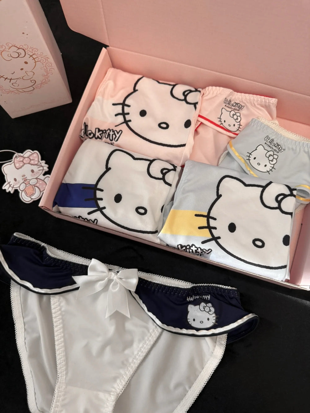 HK Cute Couple Underwear Set, Matching Men Boxer & Women Briefs, Soft Cotton Lingerie Gift Set