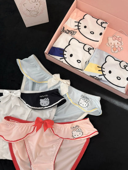 HK Cute Couple Underwear Set, Matching Men Boxer & Women Briefs, Soft Cotton Lingerie Gift Set
