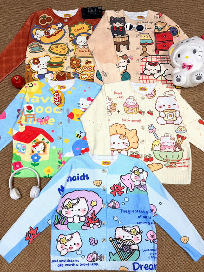 HK Soft Plush Winter Hoodie – Custom 2025 Cozy Hotdog & Burger Graphic Fuzzy Sweatshirt for Warm Winter Wear