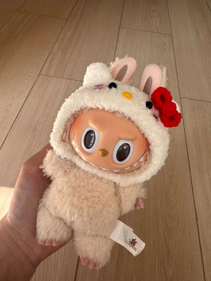 Handmade Knitting Hellokitty outfit clothes for 17cm Labubu