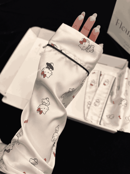 Hello Kitty Print Ice Silk Pajama Set