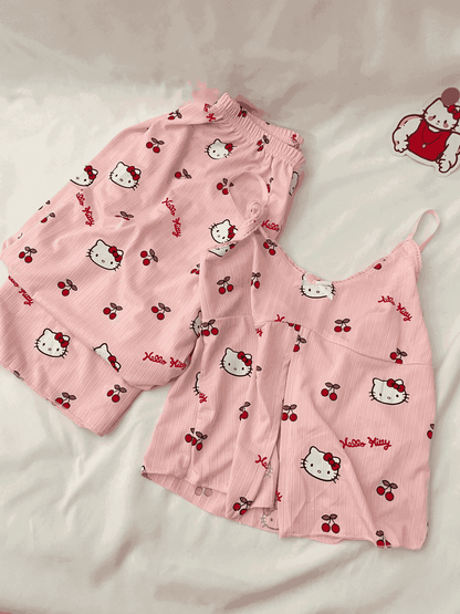 Hello Kitty Cherry Print Cami & Shorts Pajama Set
