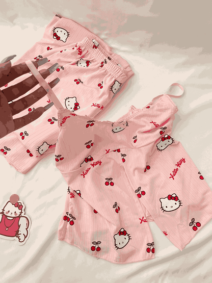 Hello Kitty Cherry Print Cami & Shorts Pajama Set
