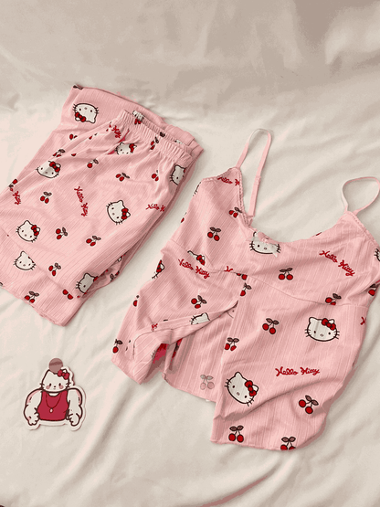 Hello Kitty Cherry Print Cami & Shorts Pajama Set