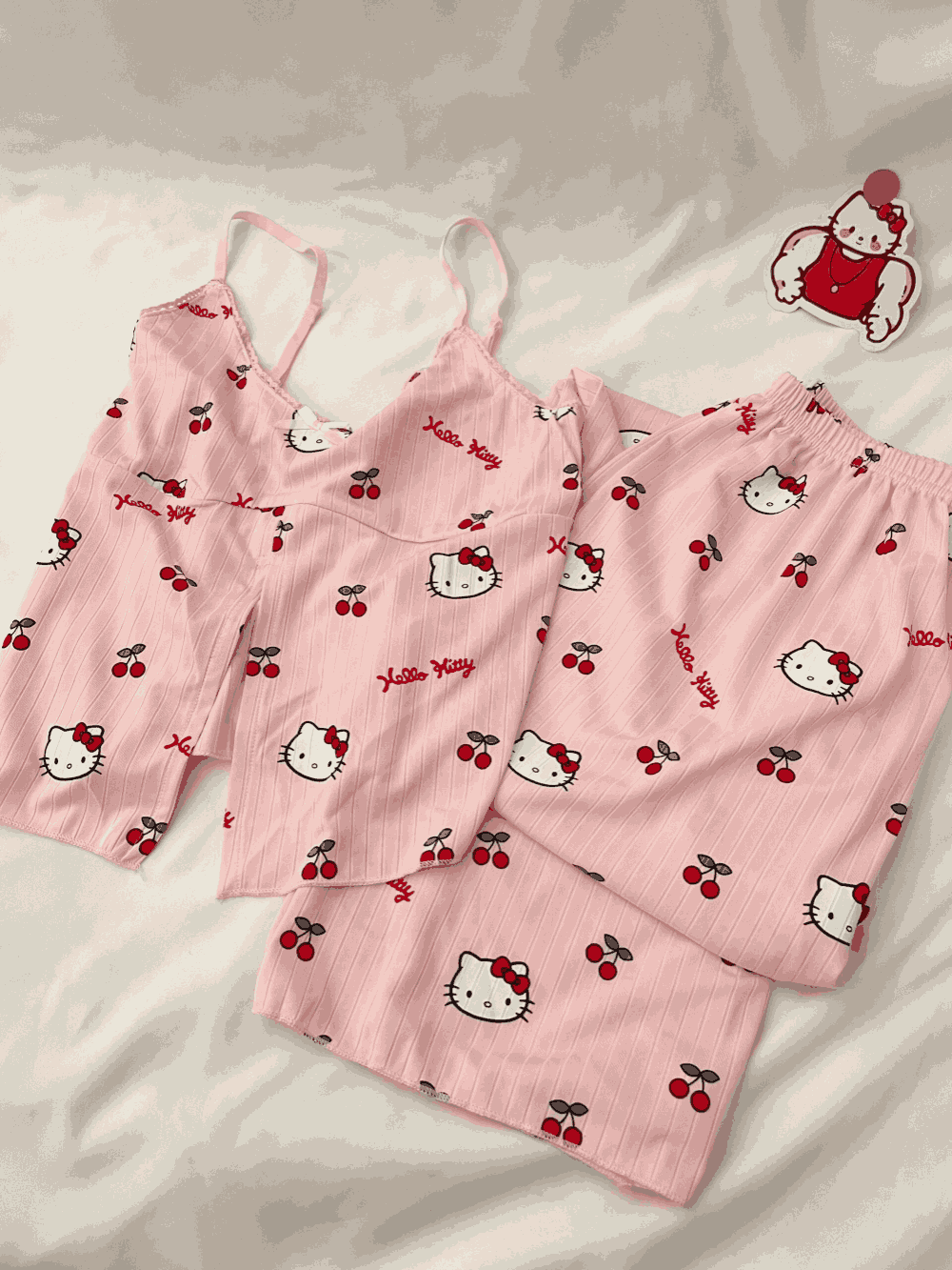 Hello Kitty Cherry Print Cami & Shorts Pajama Set