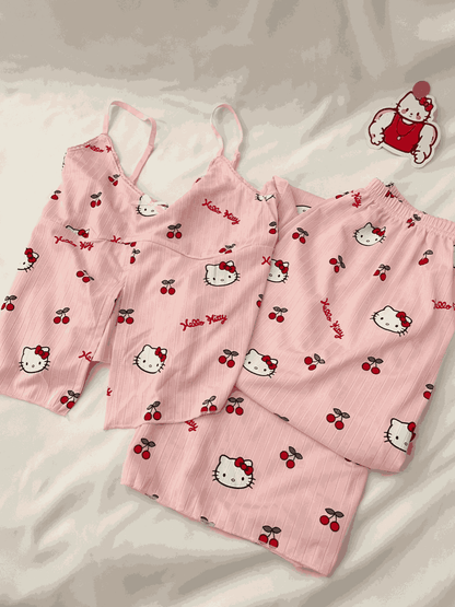 Hello Kitty Cherry Print Cami & Shorts Pajama Set