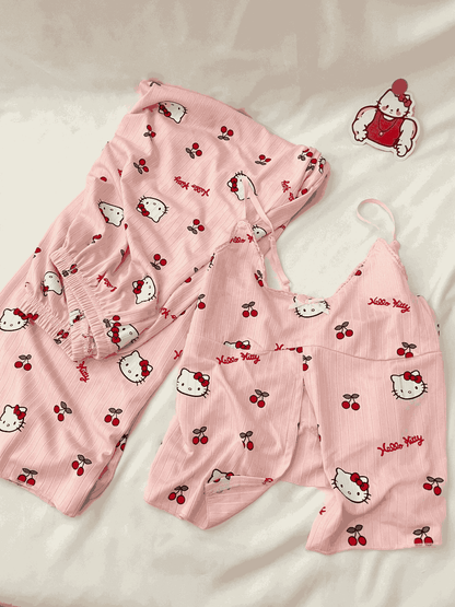 Hello Kitty Cherry Print Cami & Shorts Pajama Set