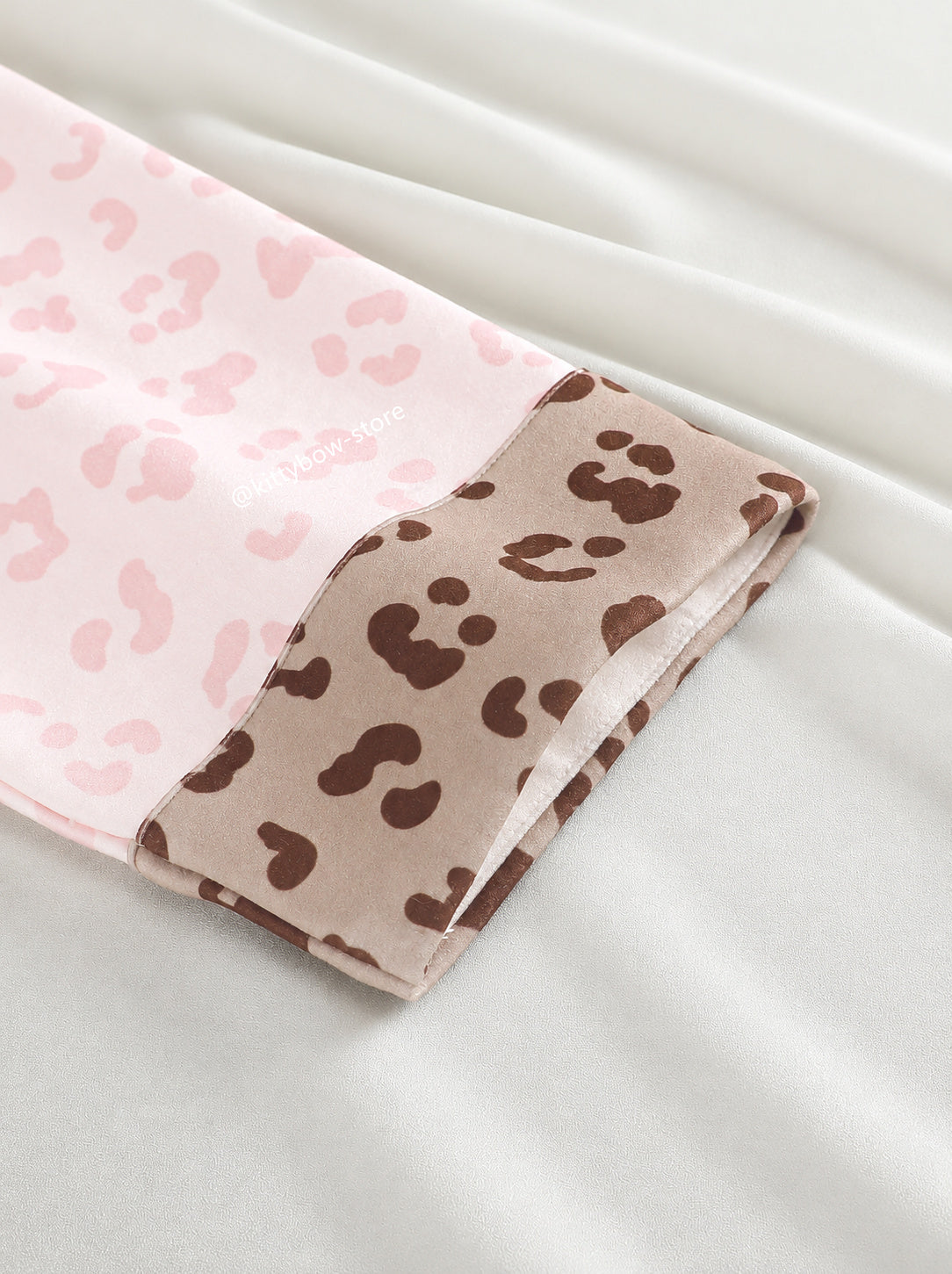 Hello Kitty Pink Leopard Print Thermal Pajama Set