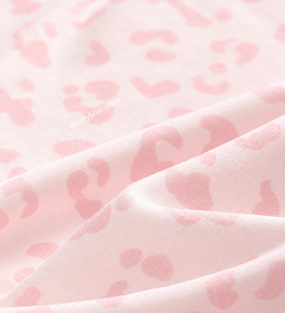 Hello Kitty Pink Leopard Print Thermal Pajama Set