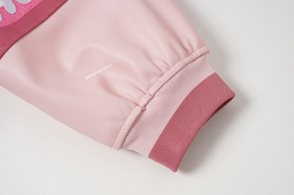 Hello Kitty Pink Embroidered Faux Leather Jacket
