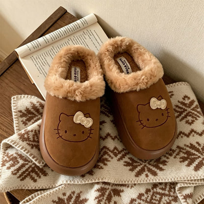 Hello Kitty Chunky Mules Fuzzy Slipper Snow Boots