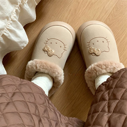 Hello Kitty Chunky Mules Fuzzy Slipper Snow Boots