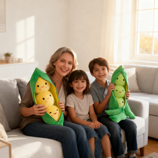 Giant Peas in A Pod Plush Toy Pea Pod Pillow Cute Pea Stuffed Toys