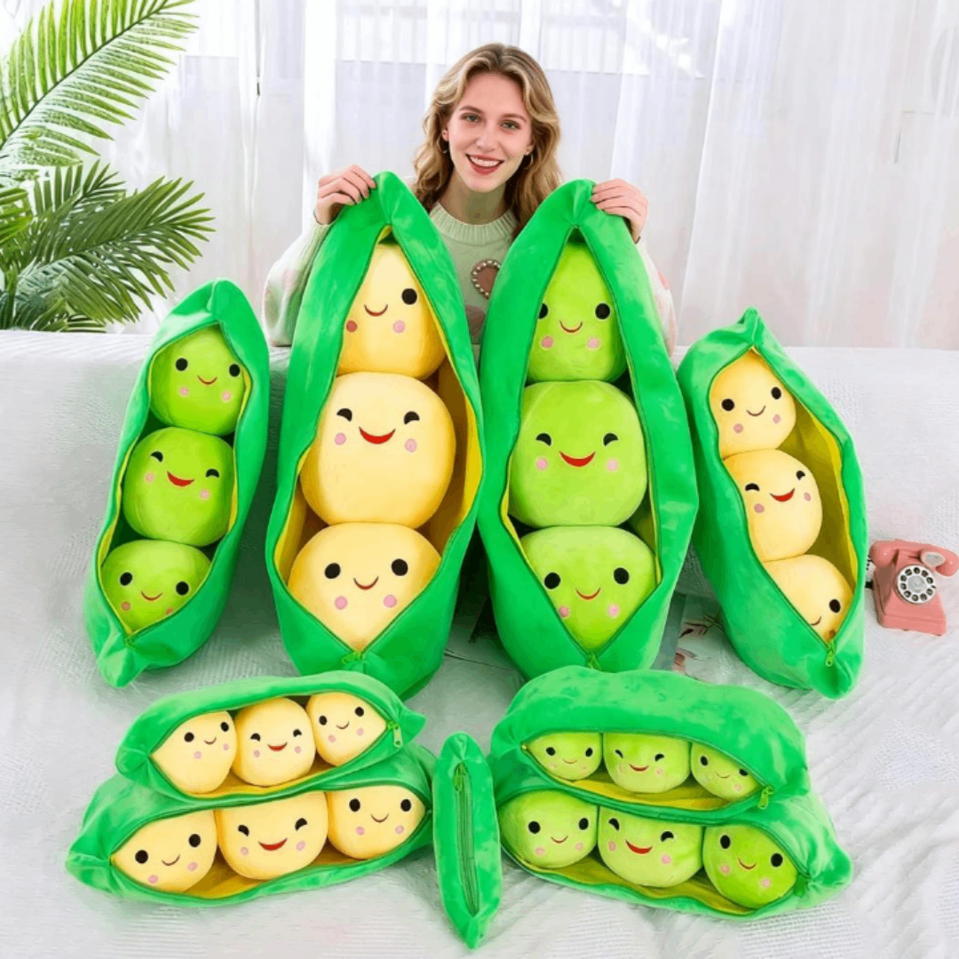 Giant Peas in A Pod Plush Toy Pea Pod Pillow Cute Pea Stuffed Toys