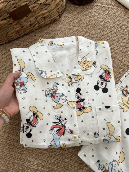 Star-Print Mickey Cotton Pajama Set