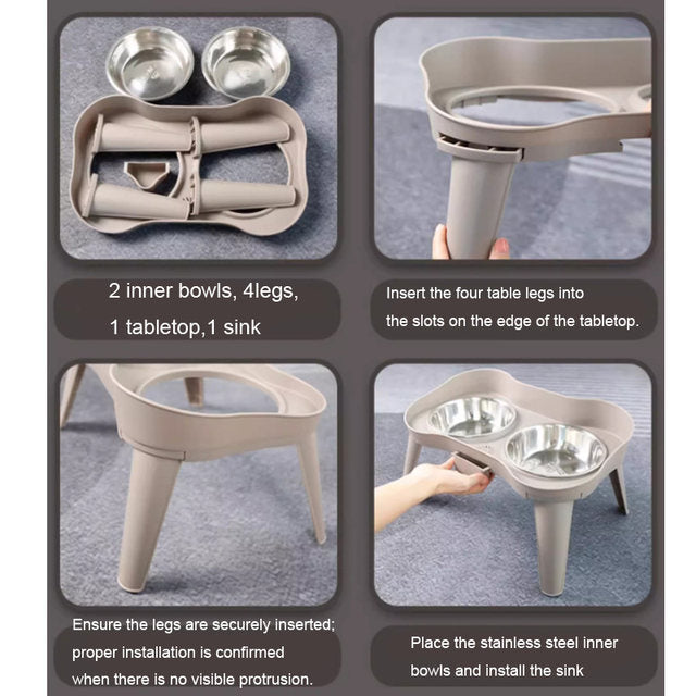 Pet feeding bowl with stand