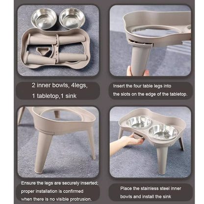 Pet feeding bowl with stand