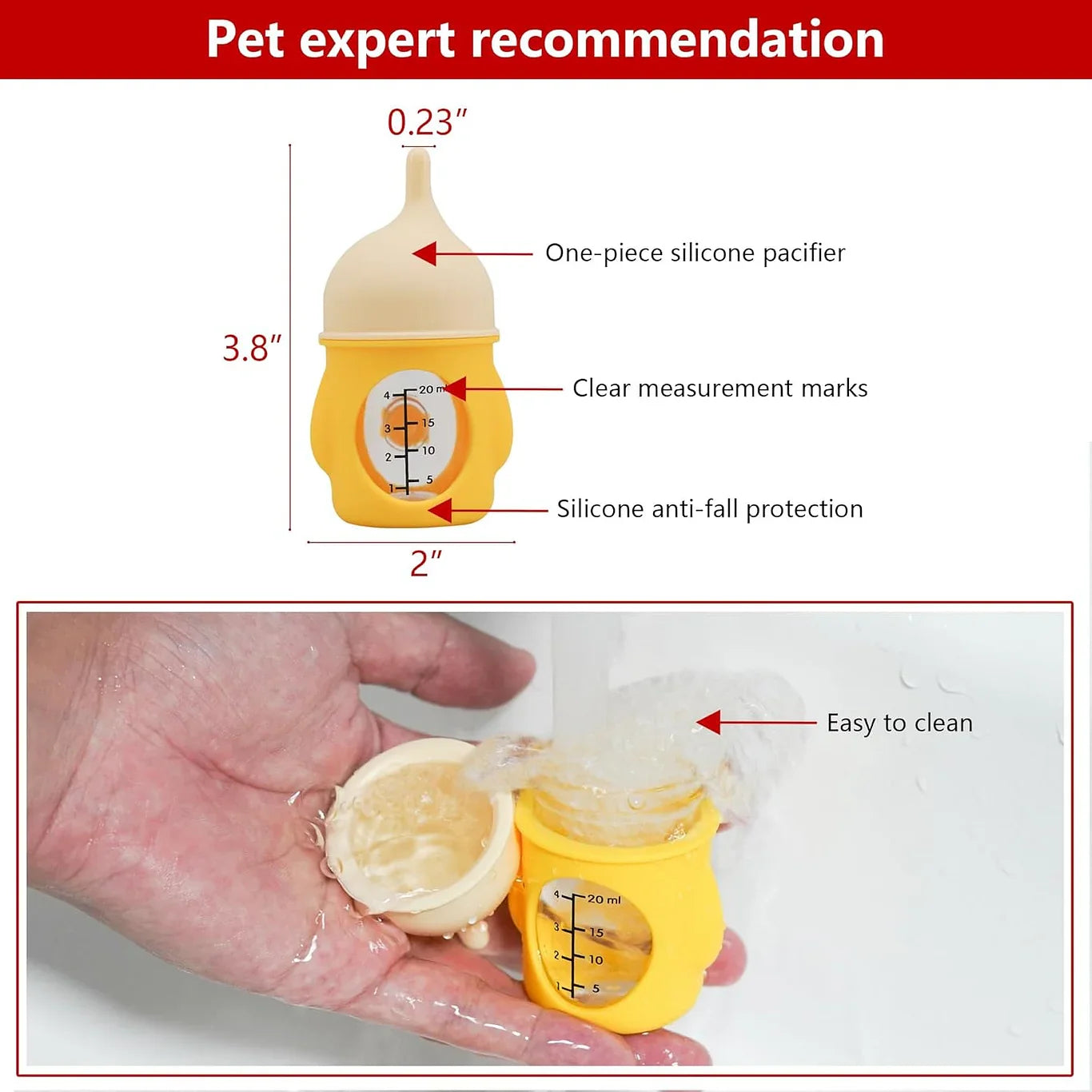 Pet feeding bottle